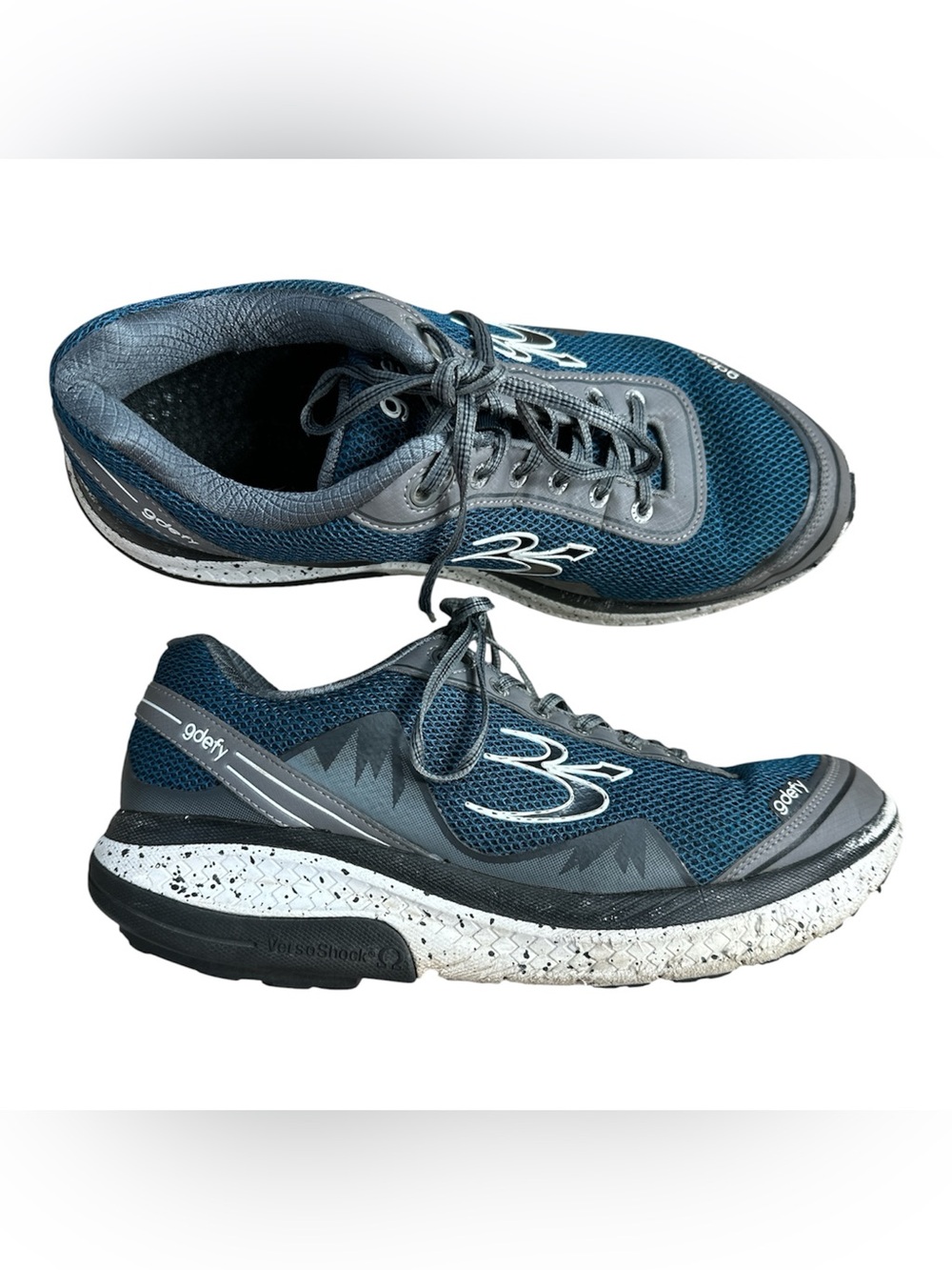 GDefy Men's Athletic Running Shoes in Navy Gray